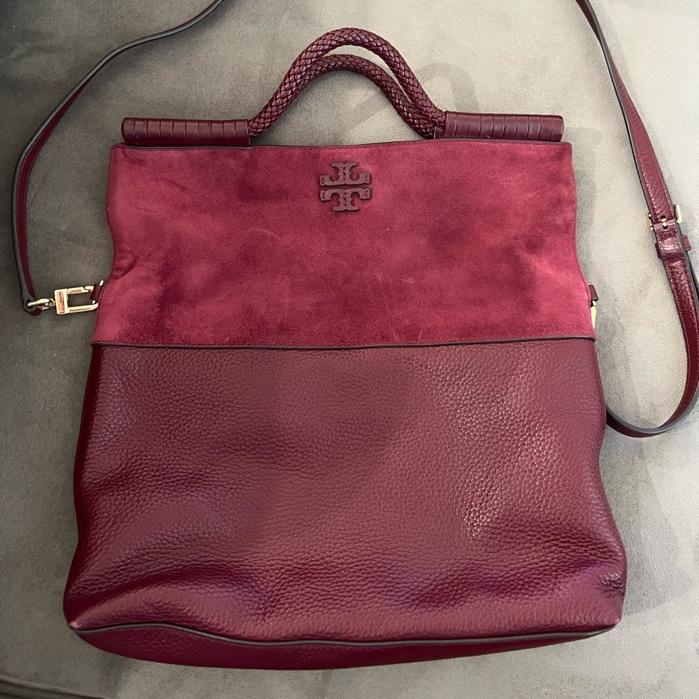 COPY - Tory Burch suede messenger bag